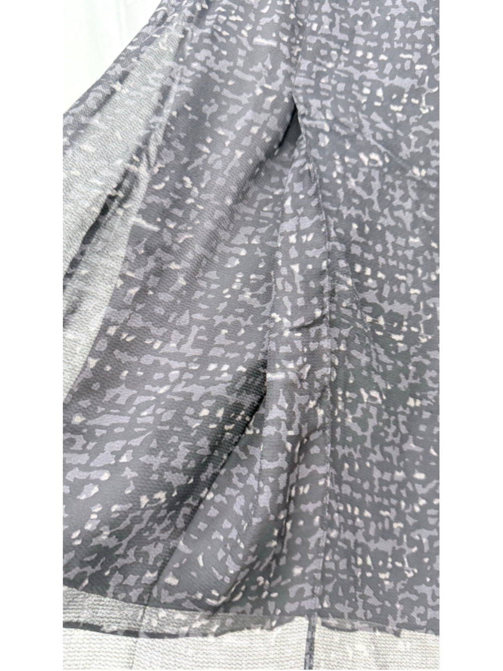 Women's Ann Taylor Silk Midi Skirt Black Grey Size 4 - Picture 11 of 14